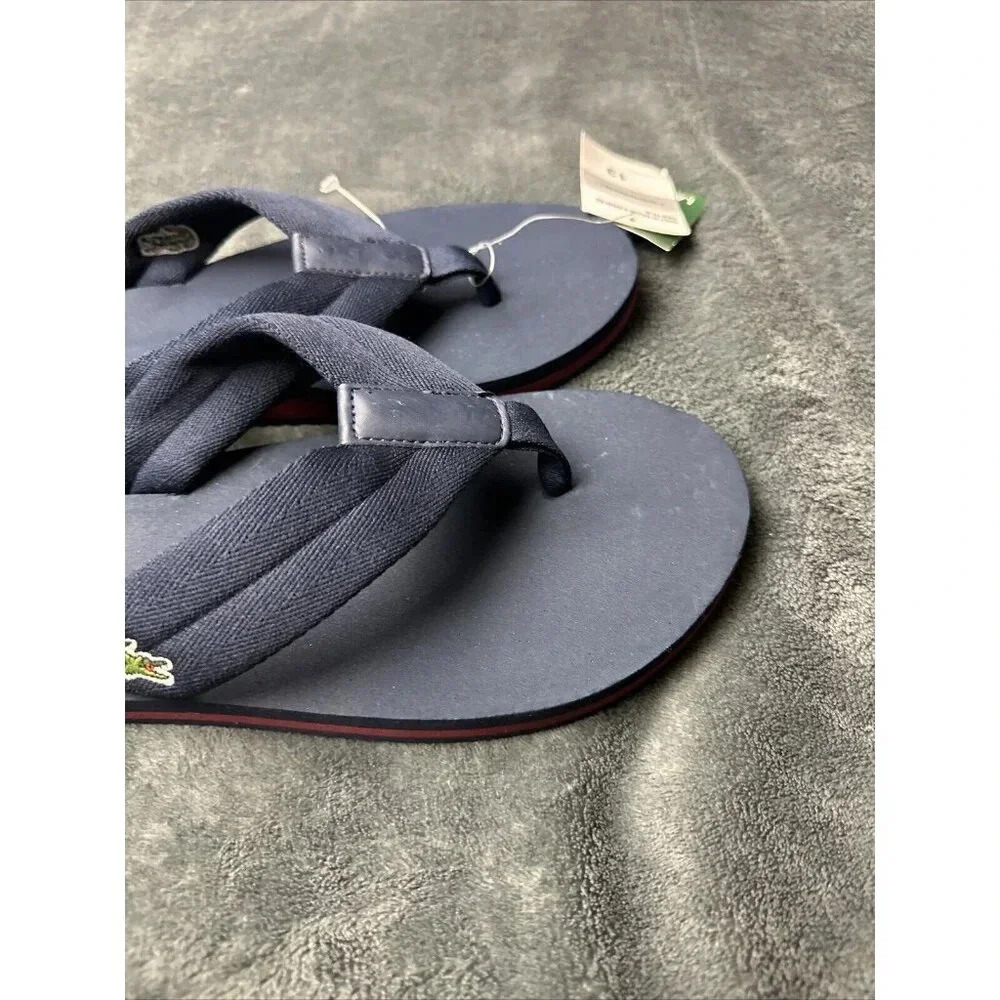 Lacoste Men's Randle TBC Flip Flop Rowing Club Blue Size 13 New - Picture 16 of 16